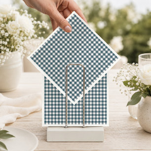 Charcoal Classic Gingham Modern Neutral Party Napkin
