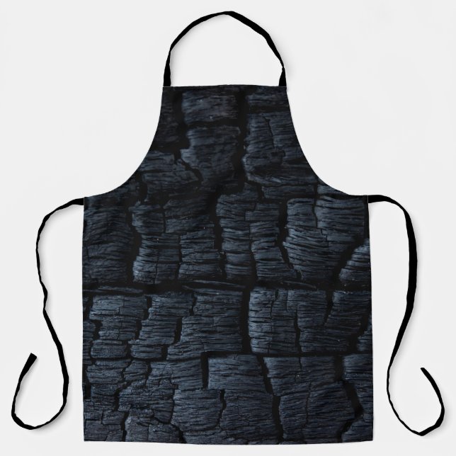 Charcoal coal ash burnt backdrop apron (Front)