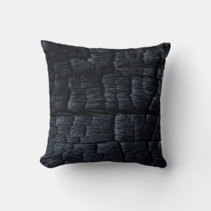 Charcoal coal ash burnt backdrop cushion