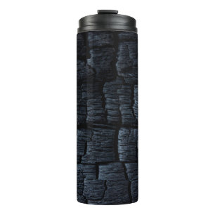 Charcoal coal ash burnt backdrop thermal tumbler