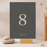 Charcoal Cream Modern Elegant Two Tone Wedding Table Number<br><div class="desc">Charcoal Cream Modern Elegant Two Tone Wedding Table Number</div>