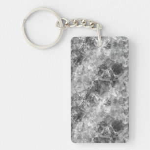 Charcoal Crumpled Texture Key Ring