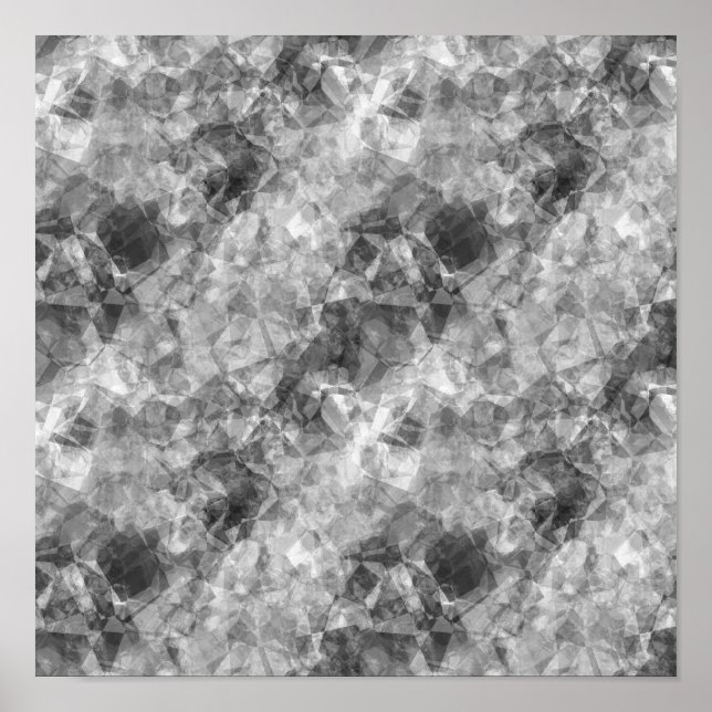 Charcoal Crumpled Texture Poster (Front)
