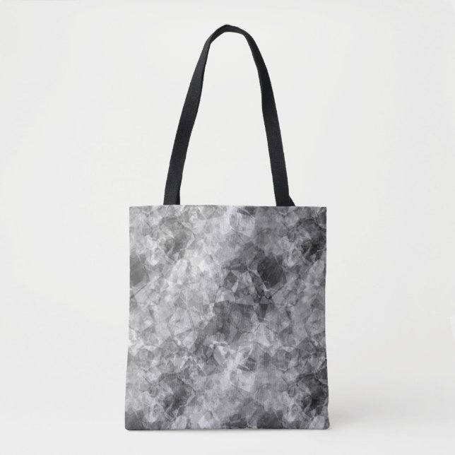 Charcoal Crumpled Texture Tote Bag (Front)