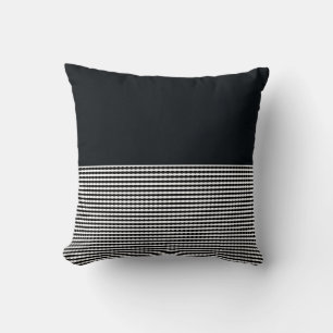 Charcoal Denim And Horizontal Lines, Cushion