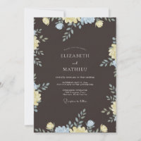 Charcoal Distinctive Floral Wedding