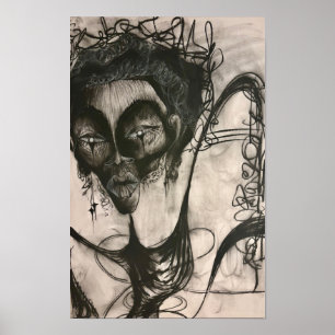 charcoal drawing poster