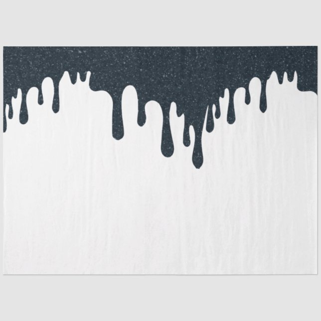 Charcoal Drip Gift Tissue Paper – Customisable (Front)