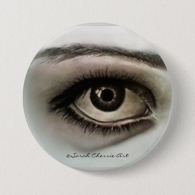 Charcoal Eye 7.5 Cm Round Badge (Front)