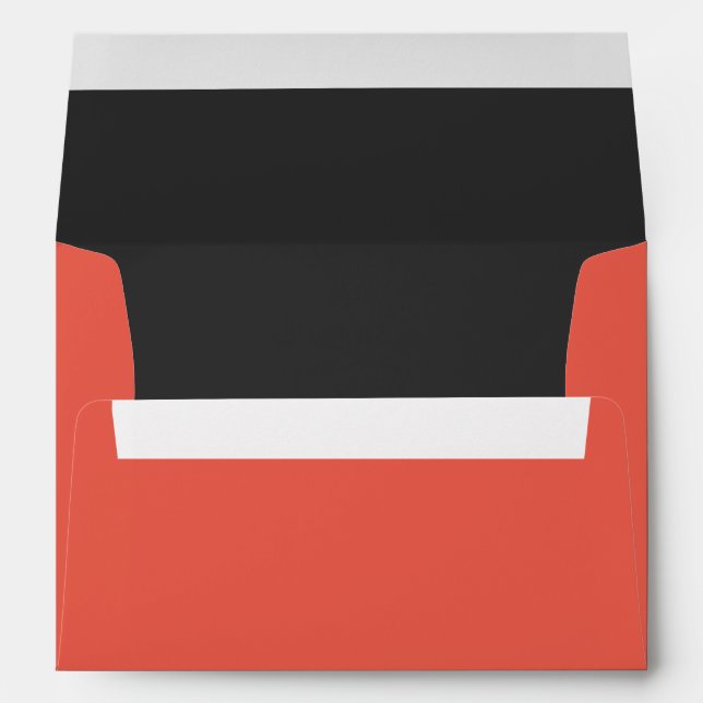 Charcoal & Fire Opal Statement Envelope - Custom (Back (Bottom))