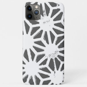 Charcoal gray geometric pattern iPhone 11 pro max case