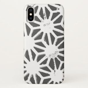 Charcoal gray geometric pattern iPhone x case