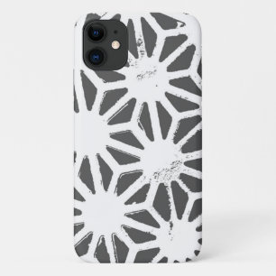 Charcoal gray geometric pattern iPhone 11 case
