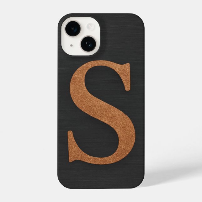 “Charcoal Gray Phone Cover with Center Trendy (Back)