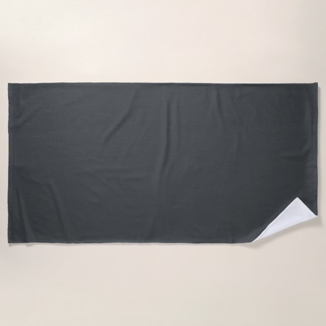 Charcoal gray (solid color)  beach towel (Front)
