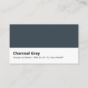 Charcoal Gray "Strength and Stability" Business Card