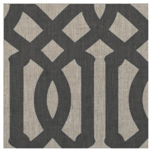 Charcoal Gray Trellis Large Scale Fabric