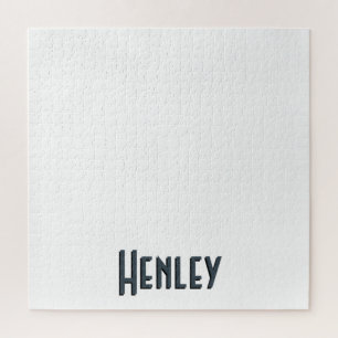Charcoal Grey 3D Minimalist Modern Name  Jigsaw Puzzle