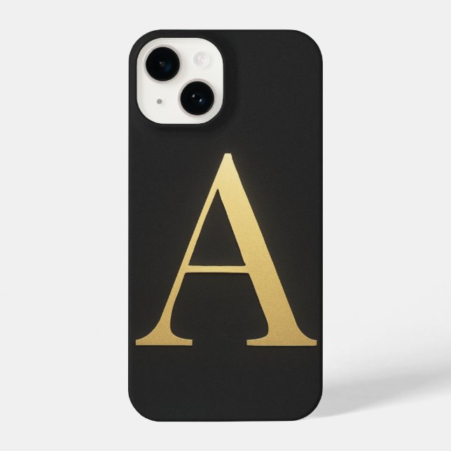 Charcoal Grey ‘A’ Phone Case – Bold, Trendy (Back)