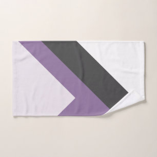 Charcoal Grey and Faded Purple Bath Towel Set