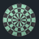 Charcoal Grey And Mint Dartboard<br><div class="desc">Charcoal Grey And Mint Dart Board</div>