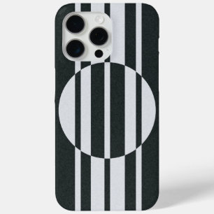 Charcoal Grey and White Abstract Pattern iPhone 15 Pro Max Case