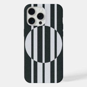 Charcoal Grey and White Abstract Pattern iPhone 15 Pro Max Case