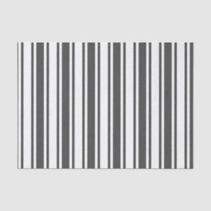 Charcoal grey and white candy stripes tissue paper