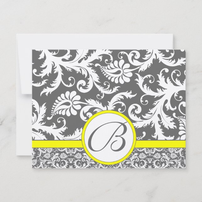 Charcoal Grey and Yellow Enclosure Cards (Front)