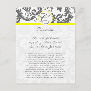 Charcoal Grey and Yellow Enclosure Cards