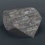 Charcoal Grey Brick Wall Pattern Tie<br><div class="desc">This cool tie is decorated with a charcoal grey brick wall pattern. Perfect gift for a construction worker,  builder or mason.</div>