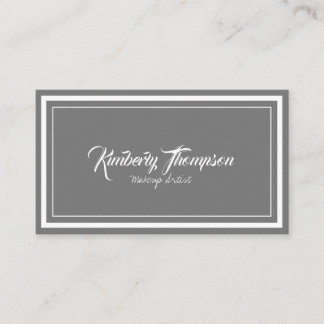 Charcoal Grey Chic Minimal Business Card