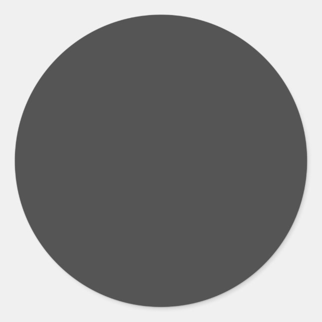 Charcoal Grey Classic Round Sticker (Front)