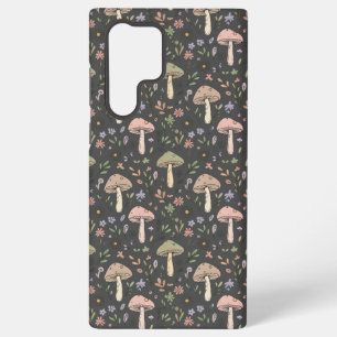 Charcoal Grey Earthy Fungi Seamless Pattern Samsung Galaxy Case