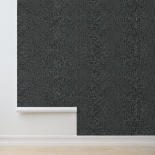 Charcoal Grey Faux Leather Textured  Wallpaper