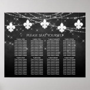 Charcoal Grey Fleur de Lis Lights Seating Chart