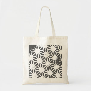 Charcoal grey geometric pattern tote bag