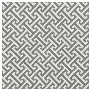 Charcoal Grey Greek Key Pattern Fabric