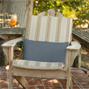 Charcoal Grey Outdoor Lumbar Pillow
