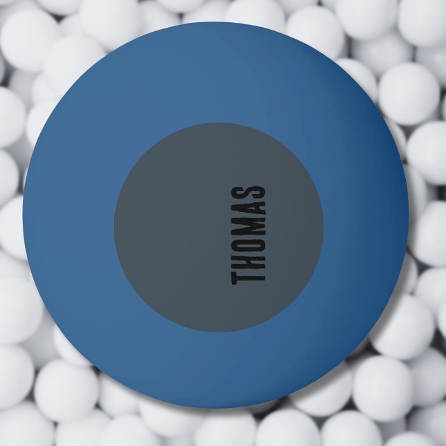 Charcoal Grey Personalised Minimalist Name Ping Pong Ball (Creator Uploaded)