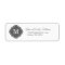 Charcoal Grey Quatrefoil Monogram Return Address
