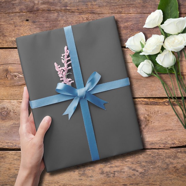 Charcoal Grey Solid Colour | Classic | Elegant Wrapping Paper (Creator Uploaded)
