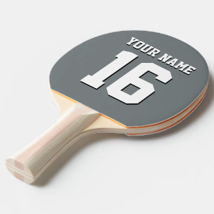 Charcoal Grey Sports Jersey Team Jersey Ping Pong Paddle