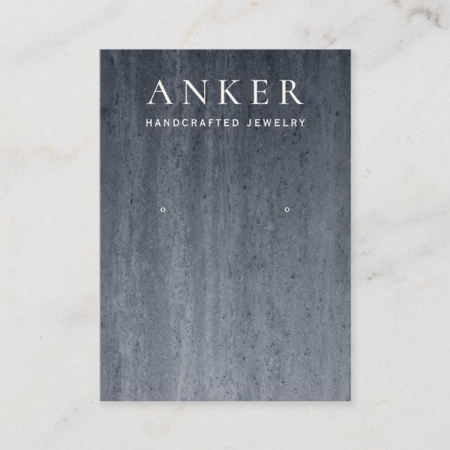 Charcoal Grey Stone Earring Display Business Card (Front)
