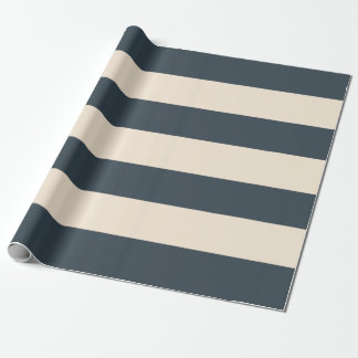 Charcoal Grey Stripes Wrapping Paper