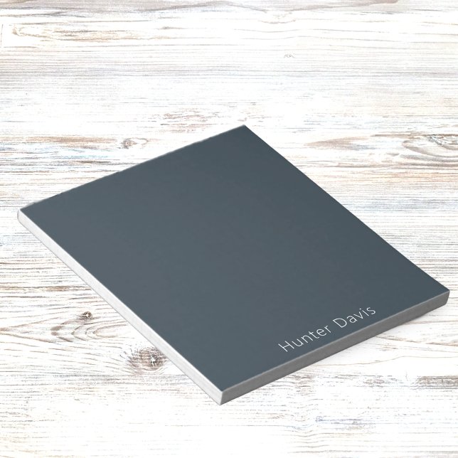 Charcoal grey white name notepad (Creator Uploaded)