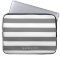 Charcoal Grey White Striped Pattern Custom Name