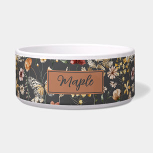 Charcoal Grey Wildflower Personalised Pet