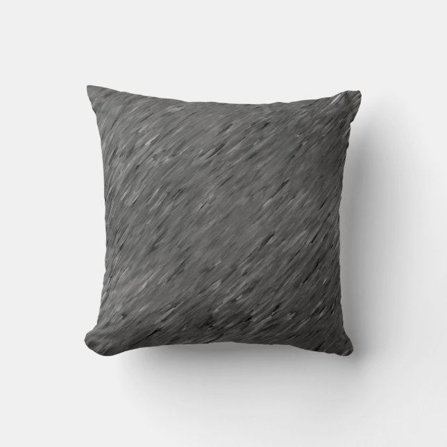 Charcoal Grey Wind Texture Lumbar n Throw Pillows (Front)