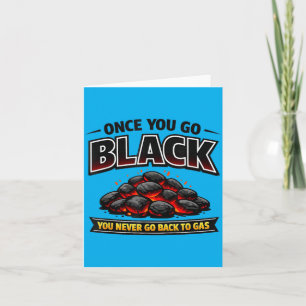 Charcoal Grill Coals Design For Bbq Fans Not Gas Card